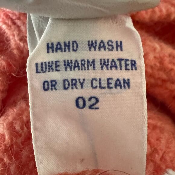 Deans of Scotland Red Cable Knit Crew Neck Wool Sweater Size 40 / Small - Picture 5 of 5